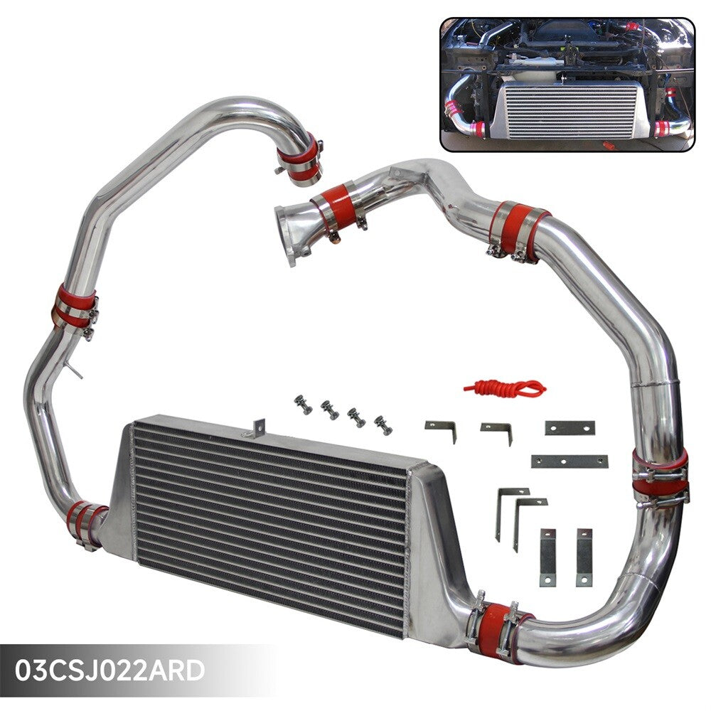 Front Mount Intercooler Kit for Mazda RX7 RX-7 FC FC3S 13B 1986-1991 1.3L Red