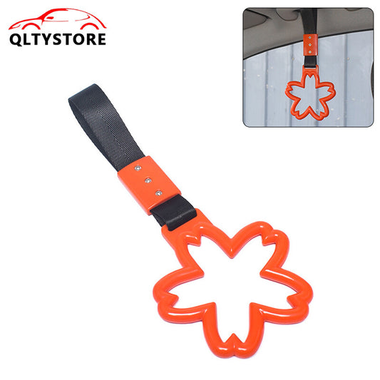 Car Warning Handle Strap Subway Bus Cherry Blossom Tsurikawa Ring JDM Orange