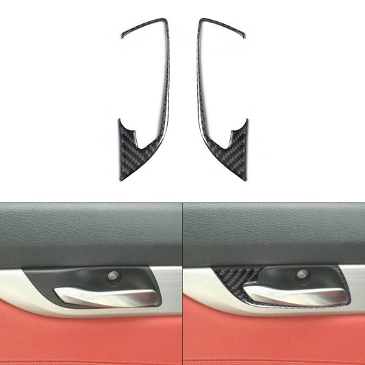 2Pcs Carbon Fiber Interior Door Handle Cover Trim for BMW Z4 E89 2009-2016