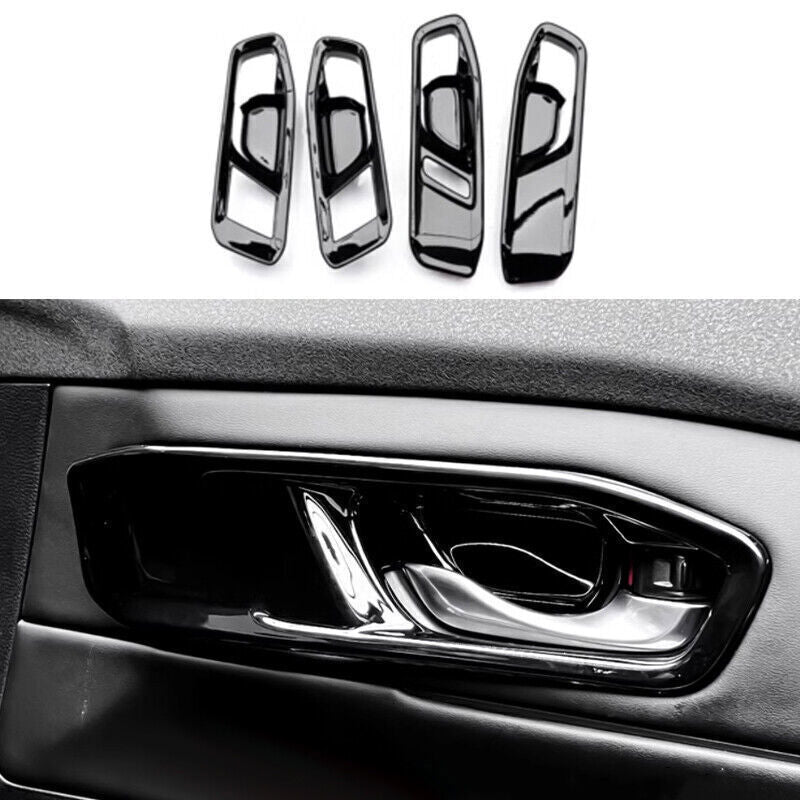 Black Painted ABS Interior Door Handle Cover Trim Fit for Honda Accord 2023-2024