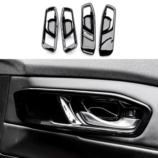 Black Painted ABS Interior Door Handle Cover Trim Fit for Honda Accord 2023-2024