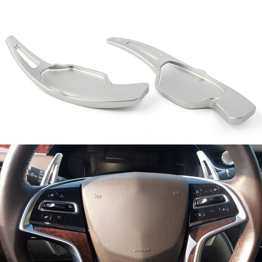 Silver Steering Wheel Shift Paddle Extension Shifter FITS for Cadillac XTS 2013-2018