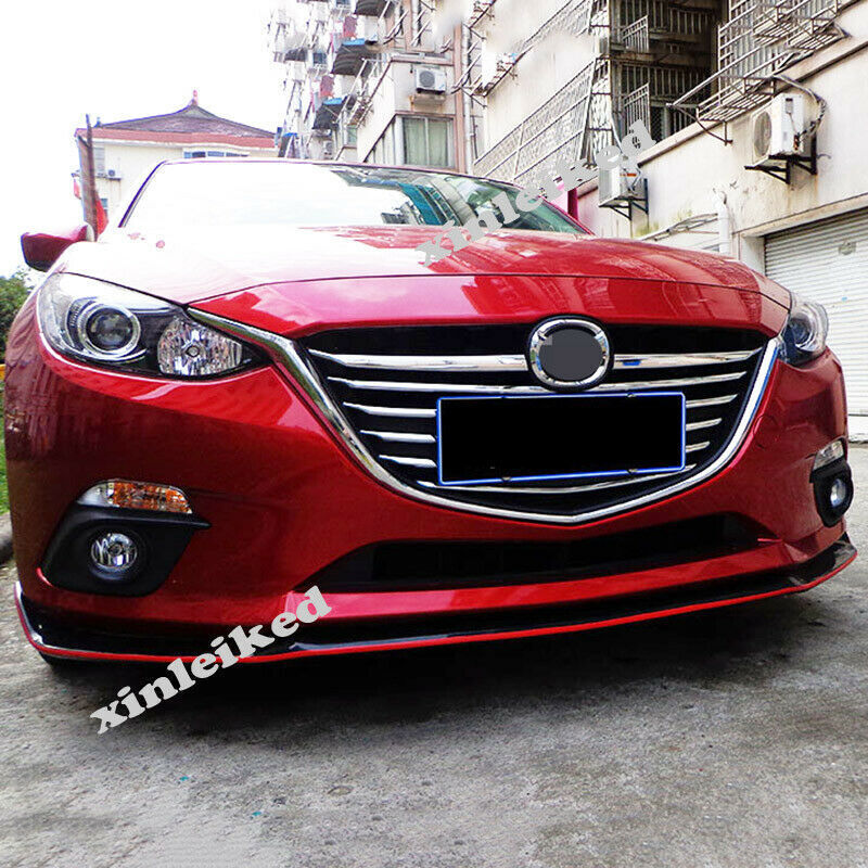 Kit Chrome Front Bumper Grill Grille Cover Strip Trims for Mazda 3 Axela 2014-16