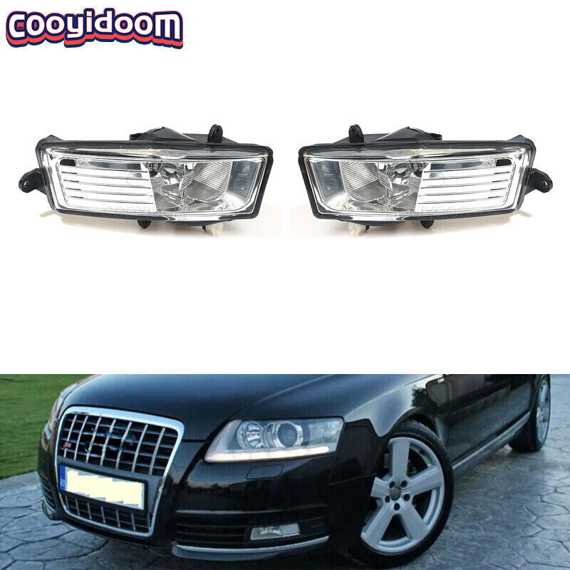 One pair of front fog lights with bulbs suitable for 2009-2011 for Audi A6 C6 A6 Quattro