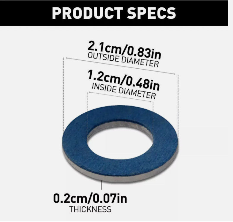 10x Oil Drain Sump Plug Washers Gasket Fit for Toyota 9043012031
