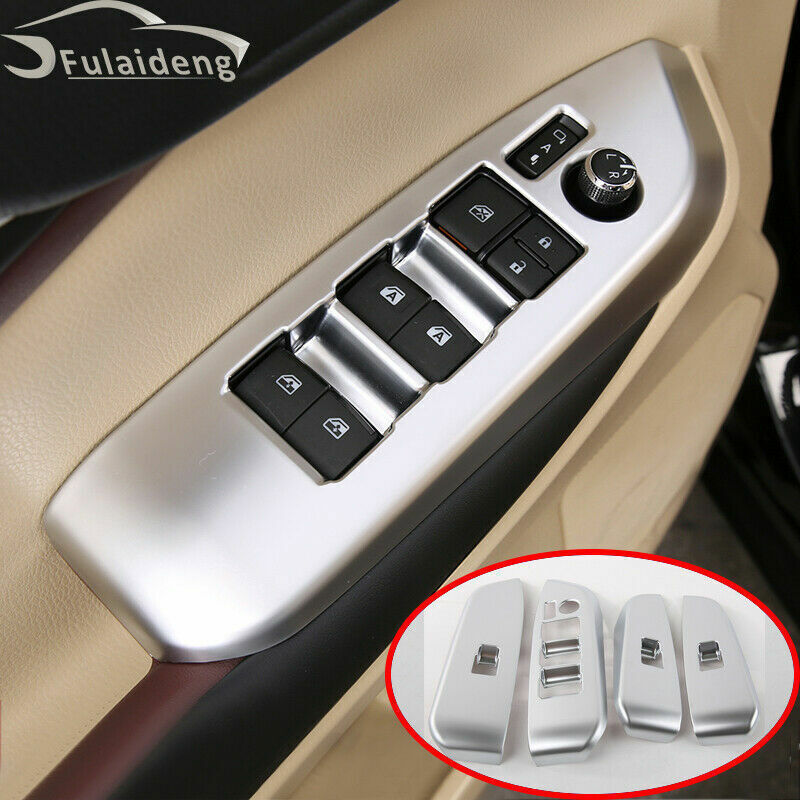 for Toyota Highlander 2014-2019 Silver Inner Window Lift Panel Switch Cover Trim