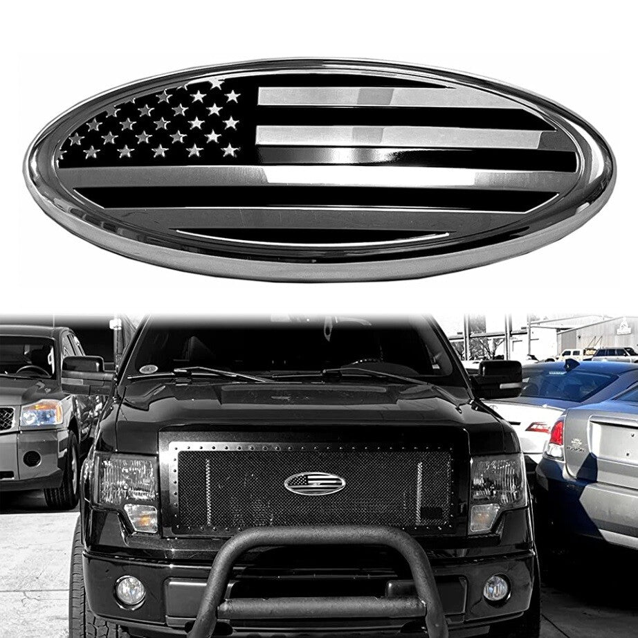 9inch  for ford  Emblem F150 F350 American Flag Front Grille Decal Tailgate Oval Badge
