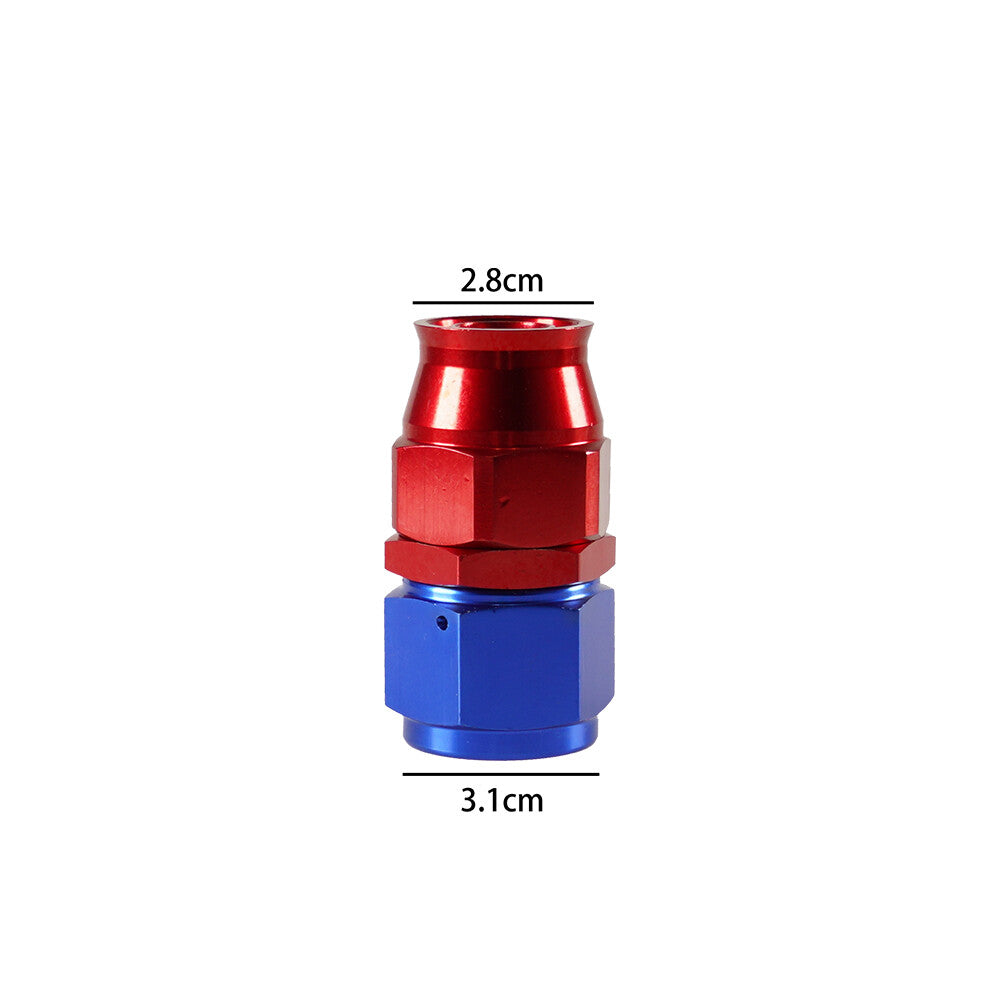 12AN PTFE Hose End Fittings Straight Aluminum Swivel AN12 For PTFE Hose Only Red