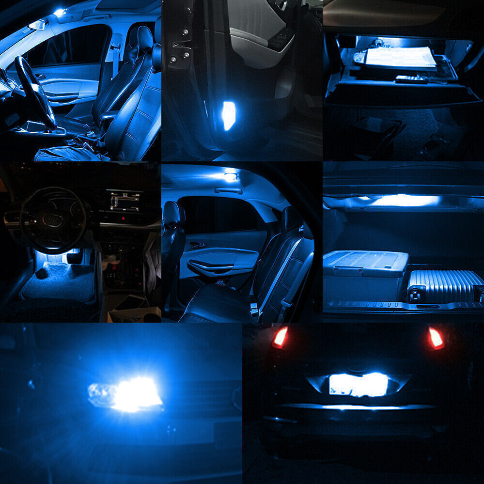 20pcs Blue T10LED COB W5W Car Interior Light Dome Readling Lamp Map Bulb 168 152