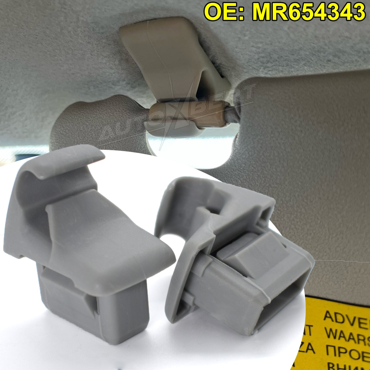2x Car Sun Visor Clip Hook Hanger Holder Bracket for Mitsubishi Lancer Outlander