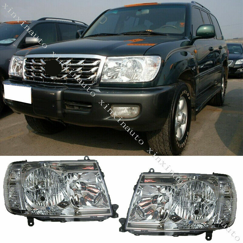 Front Headlights Headlamps Lights Lamps Pair Set for Toyota for Land Cruiser 2006-07