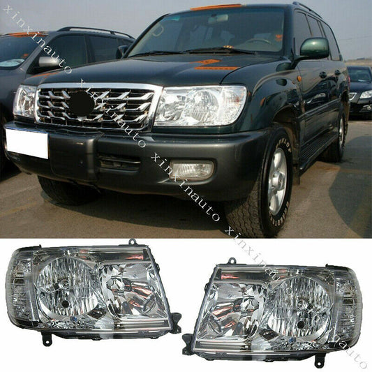 Front Headlights Headlamps Lights Lamps Pair Set for Toyota for Land Cruiser 2006-07