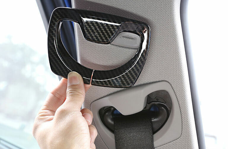 for BMW 3 4 Series GT 2014-2018 Carbon Fiber for Seat Belt Buckle Adjust Cover Trim