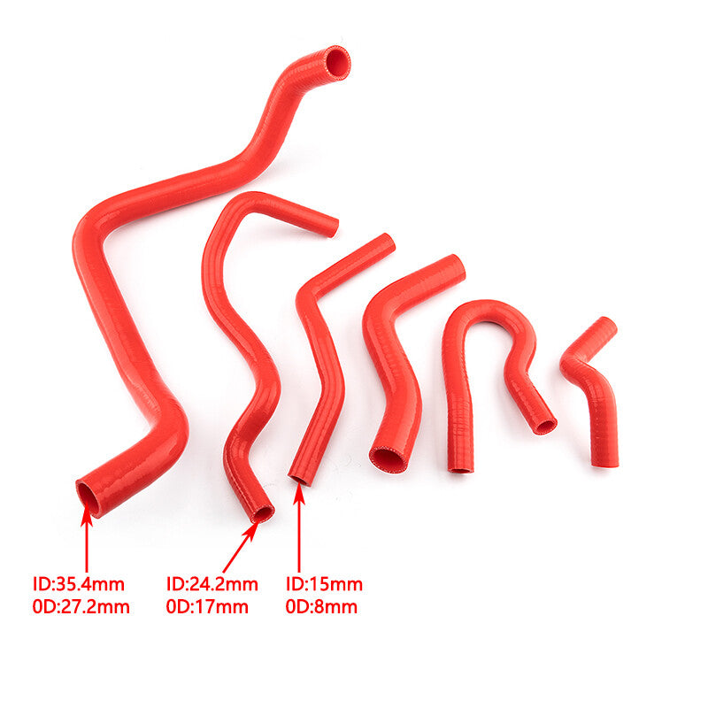 Silicone Radiator Heater Hose Kit Fits for Honda for Civic D15 D16 Sohc EG EK 92-00 Red