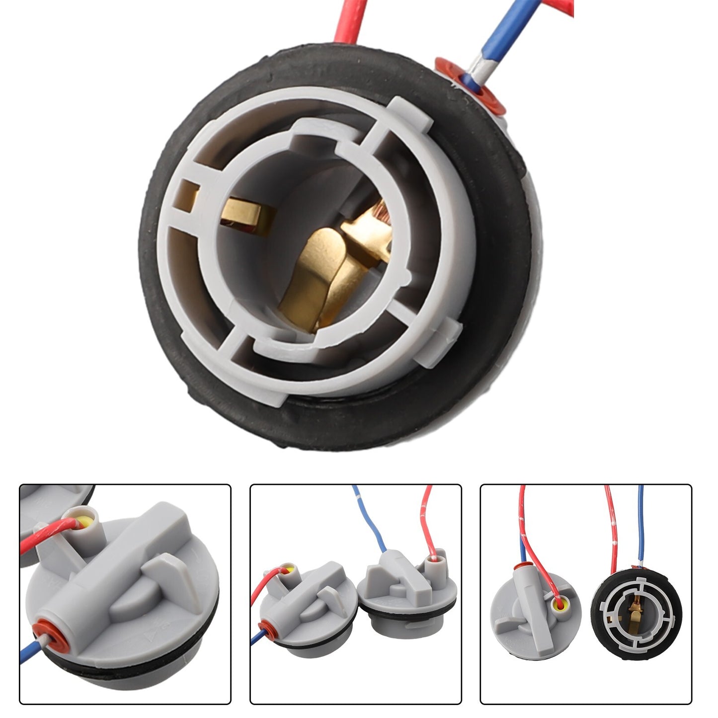 2x Bulb Holder Connectors for Brake Lights in Cars and Motorcycles