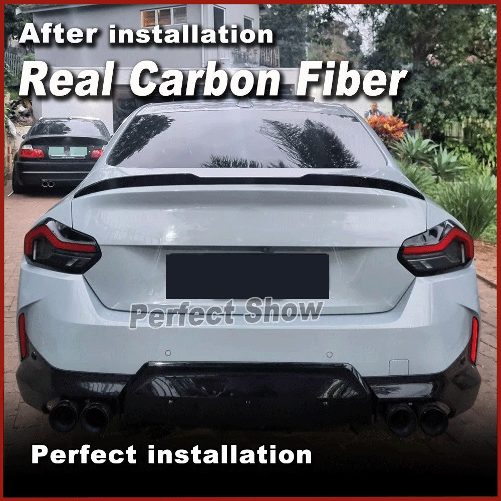 for BMW G42 230i M240i G87 M2 Coupe 2021-23 REAL Carbon Rear Trunk Spoiler Wing