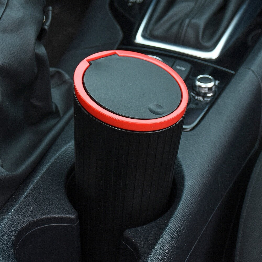 Black+Red Car/Office Trash Can,multipurpose Organizers Storage Box, Rubbish Bin