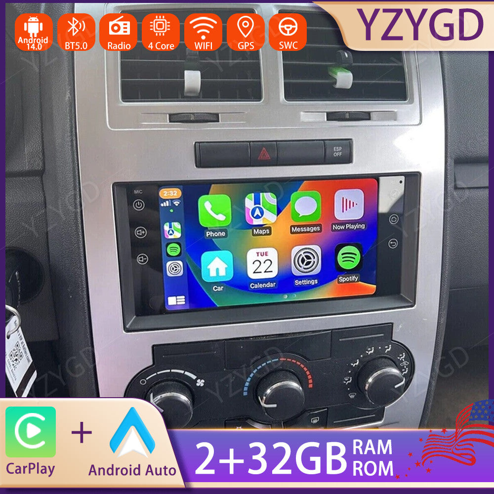 for Dodge for Charger 2008-2010 7 Android 14 Apple Carplay Car Radio GPS BT Screen