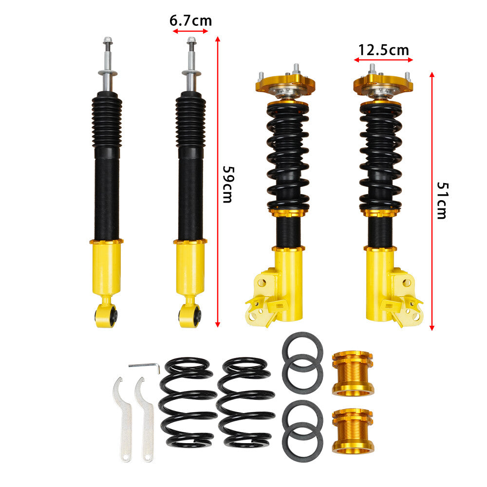 4x Adjustable Coilovers Suspension Struts Shocks Kit for 06-11 for Honda for Civic EX LX