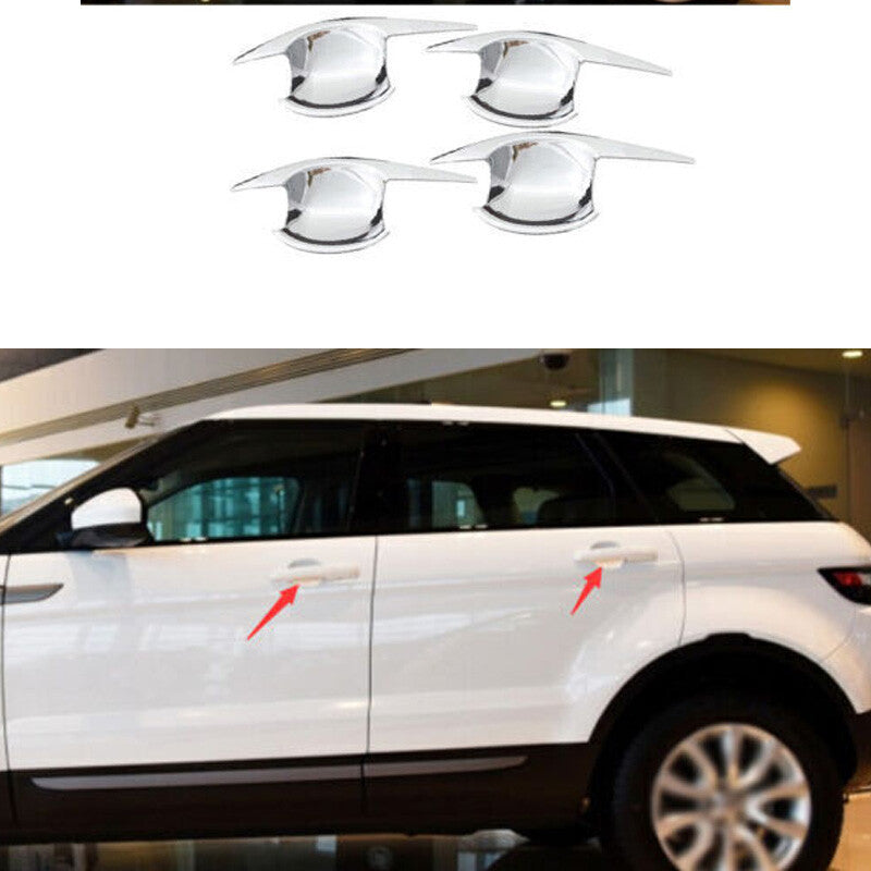 for Range Rover Evoque 2012-2019 Chrome Outside Door Bowl Cup Cover Trim 4PCS