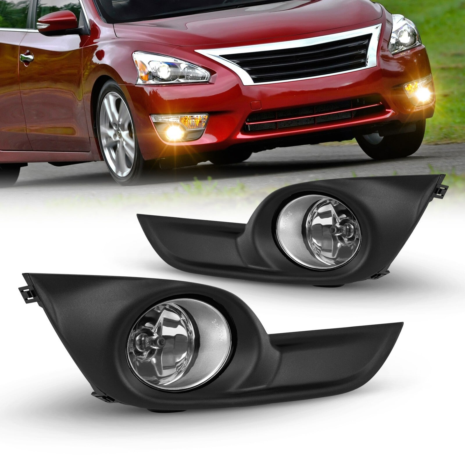 Fog light kit for 2013-2015 for Nissan Altima Sedan 4Dr (L+R)