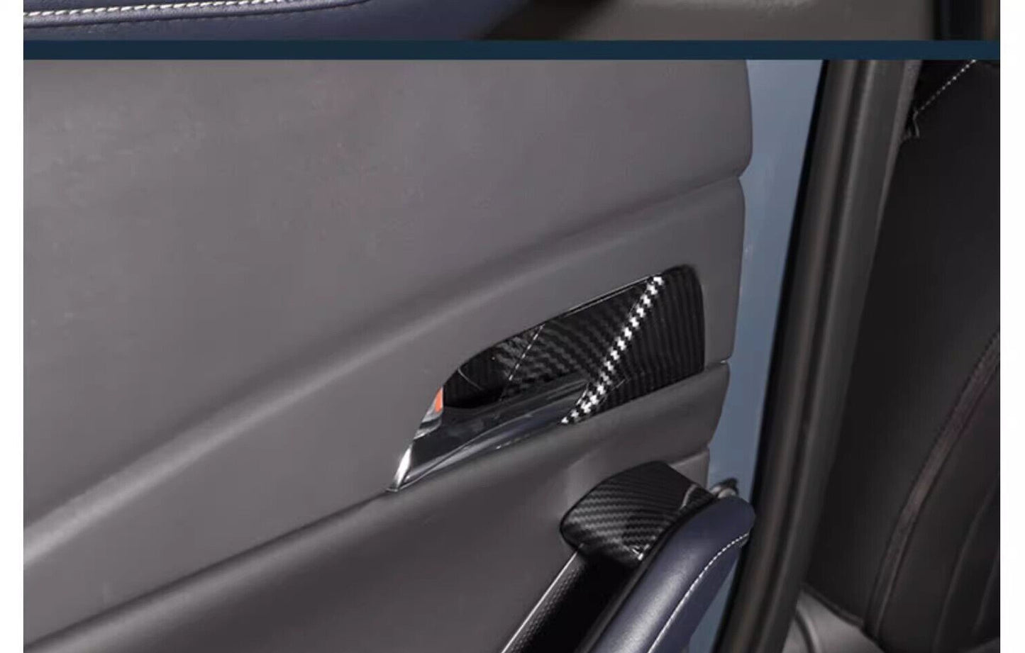 Carbon Fiber Inner Door Handle Covers Trims for Mazda CX-30 2020 Car Aessories
