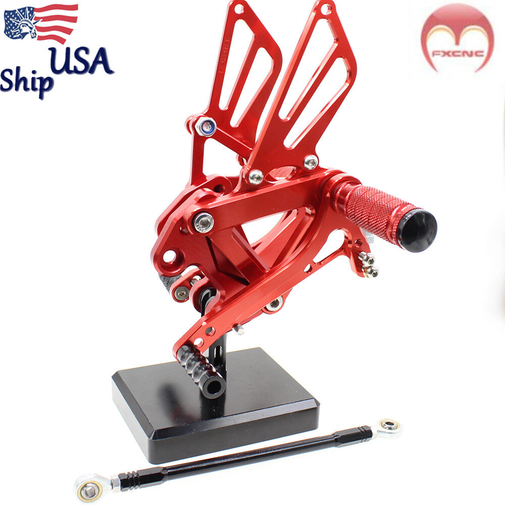 CNC rear wheel footrest, foot spikes, and pedals for Kawasaki ZZR600 (2005-2008, 2007-2006, ).