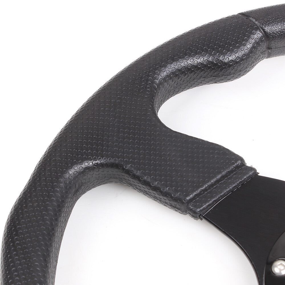 Aluminum 14¡± 355mm Universal Racing Drifting Sport Steering Wheel Black 6 Bolt