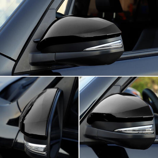 Glossy Black Side Mirror Frame Protector Trim2 Suitable for 2017 - 2023 for Toyota 4Runner
