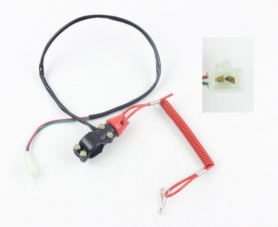 Universal Kill Switch 50cc 70cc 110cc 125cc ATV Pit Dirt bikes tether Line SUNL
