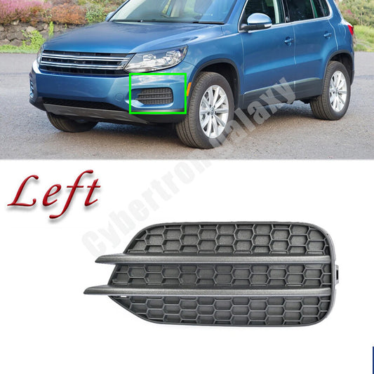 Left Fog Light Cover Honeycomb Grille Without Hole for VW for TIGUAN 2012-2018