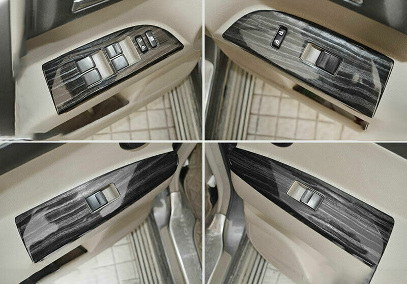 for Toyota Highlander 08-13 Black Wood Grain Window Lift Panel Switch Cover Trim