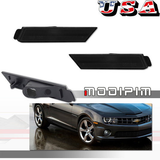 Replacement kit for 2010-15 for Chevrolet Camaro Smoked Lens Front Marker Light Housing