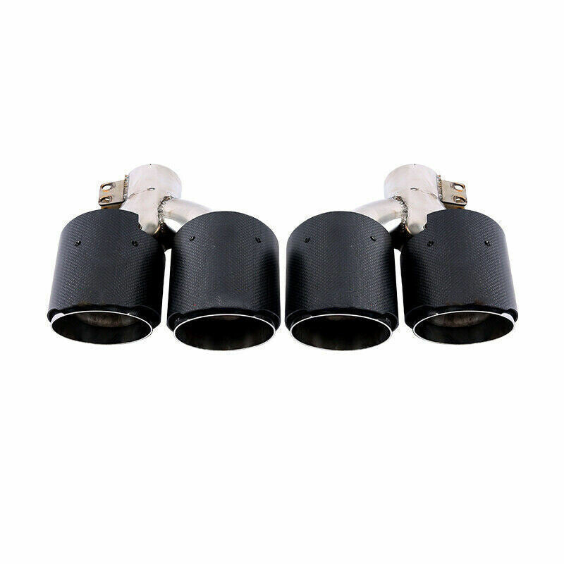 for Cadillac XT4 2019-2021 Carbon Fiber Steel Rear Tail Exhaust Muffler Tip Pipe