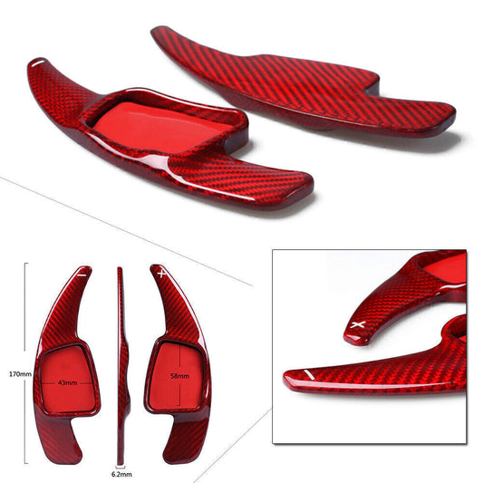 Interior Wheel Shift Shifter Paddle Extension Carbon Fiber for Audi A3 TT A4L Q7