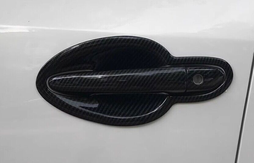 for Mazda 3 Axela 2017-18 Carbon Fiber Pattern Exterior Door Bowl Cover Trim 8X