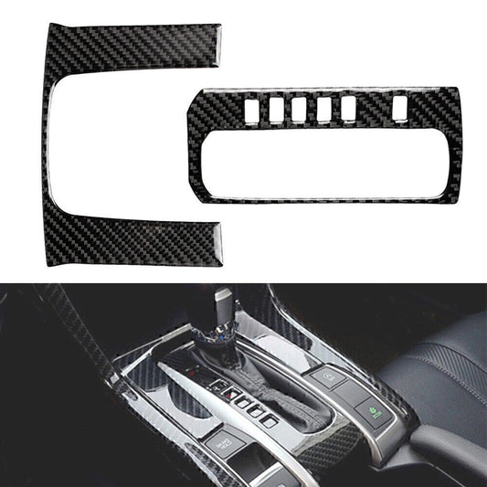 Carbon Fiber Gear Shift Panel Decor Trim Cover Fit for Honda for Civic 10th 2016-2019 18