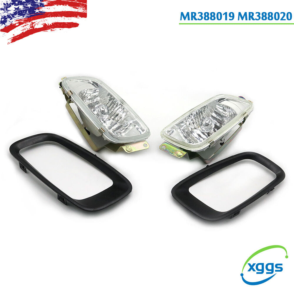 2 front fog lights + covers for Mitsubishi Pajero Montero V73 V75 V77 00-03