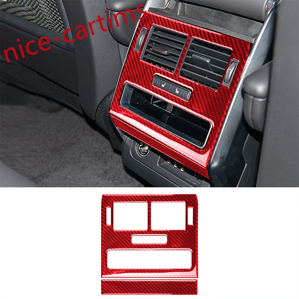 For LR for Range Rover Sport 2014-17Red Carbon Fiber Rear Air Vent Outlet Panel Trim