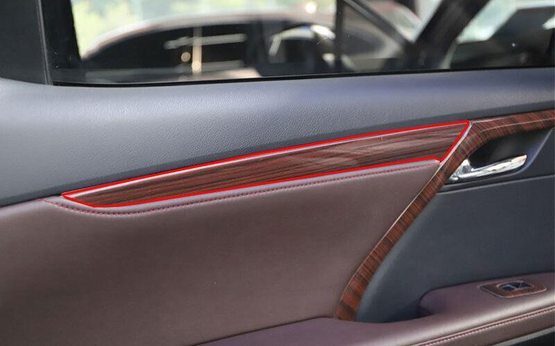 Wood grain interior door panel trim protector for Lexus RX350 450h 2016-2022