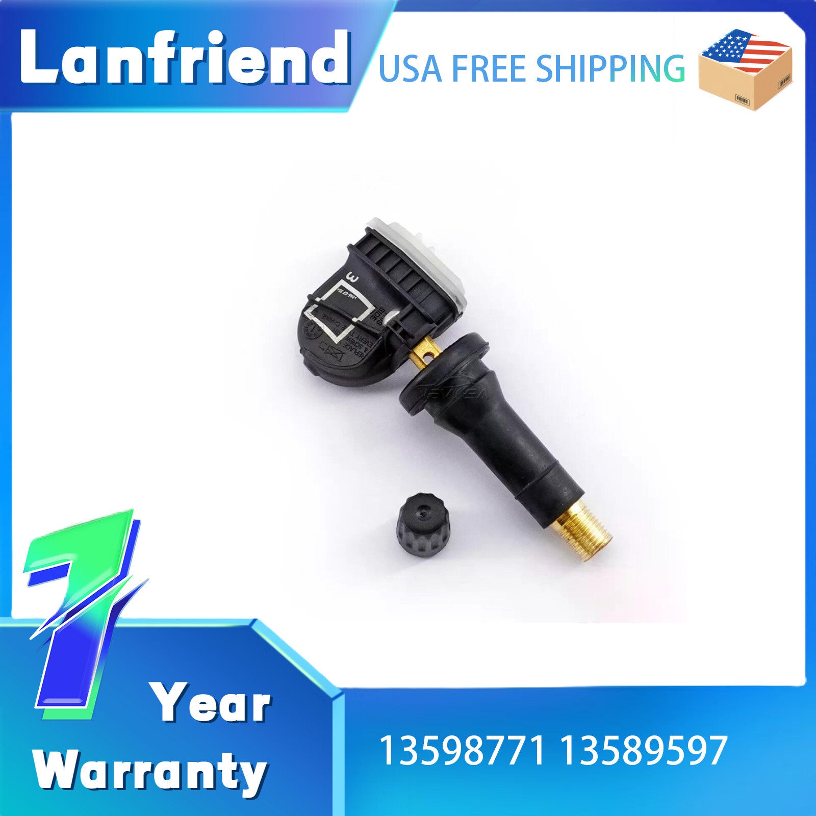 13598772 TPMS Sensor Fit for Chevy for Cadillac XTS AT Direct Pressure Monitoring