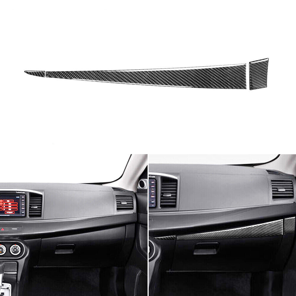 Carbon Fiber for Co -pilot Storage Box Cover Trim Fit for Mitsubishi Lancer 2008-2015