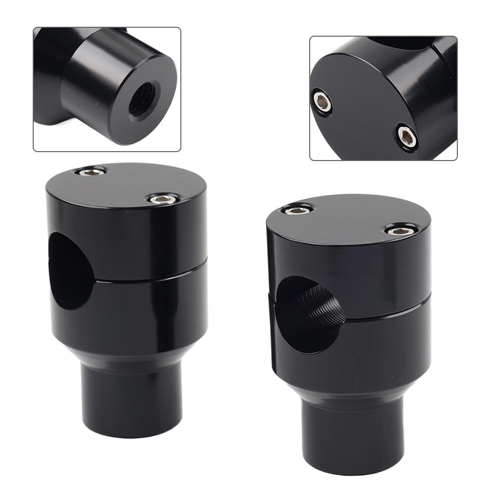 7/8 22mm Handlebar Riser Clamp Mount Kit Black for Harley for Honda