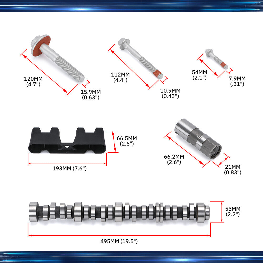 For 05-09 for SAAB 9-7X 5.3L Truck  SUV NON DOD/AFM Camshaft Lifters Bolts Kit