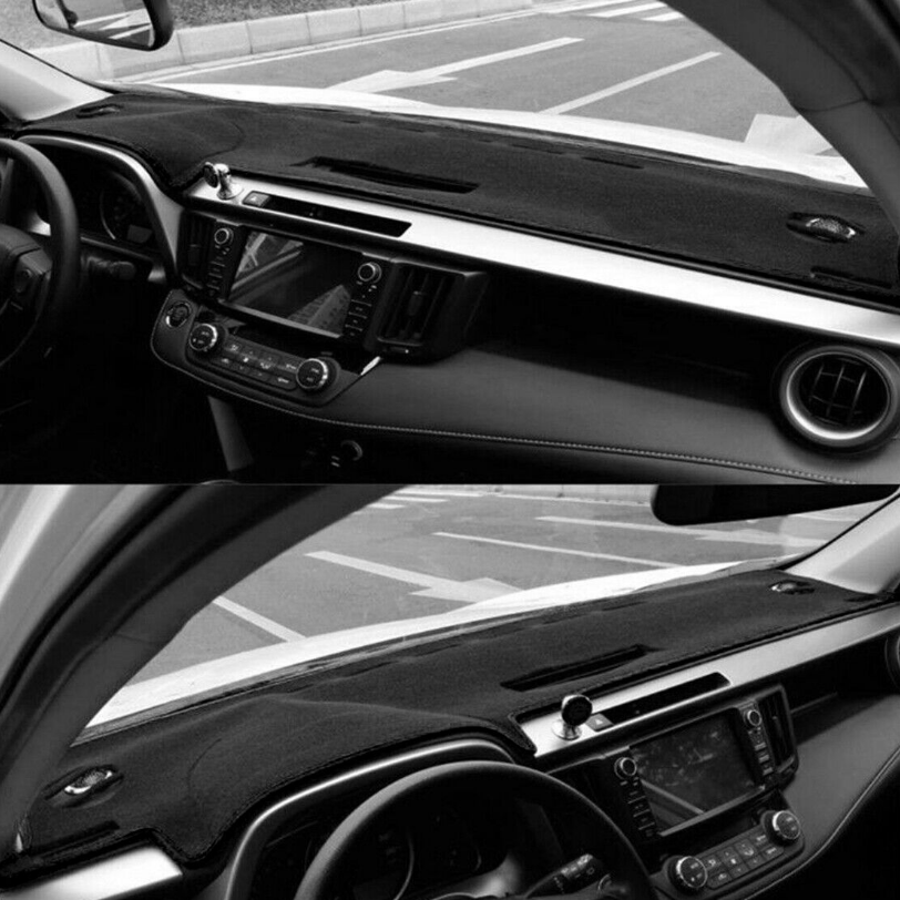 Black Inner Dashboard Dash Mat DashMat Sun Cover Pad for Toyota RAV4 2013-2018