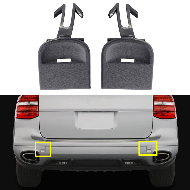 2x Rear Bumper Left Right Side Towing Hook Cap Fit for Porsche for Cayenne 2008-2010