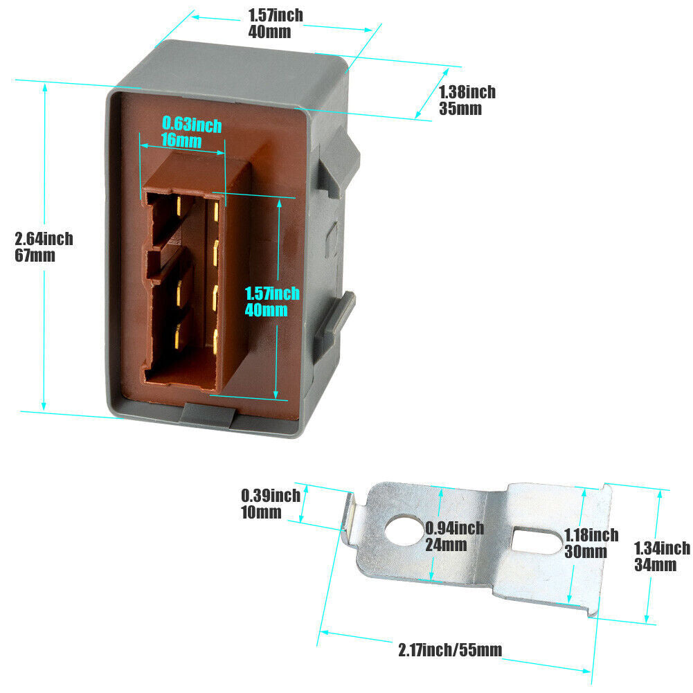 2pcs Fuel Pump Main Relay for Honda Accord 2.2L 2.7L 1990-1997 39400-SR3-003 US