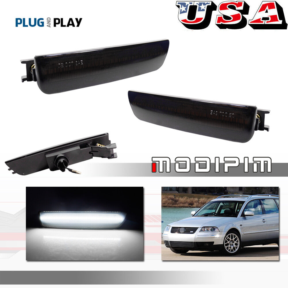 Left + right white LED front/rear side marker lights applicable to 2001-05 for Volkswagen for Passat B5.5