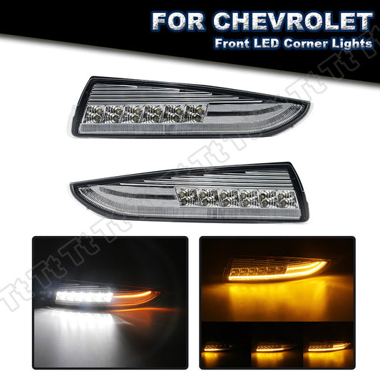 Dynamic front bumper LED turn signal parking lights (DRL) for 93-02 for Chevrolet Camaro