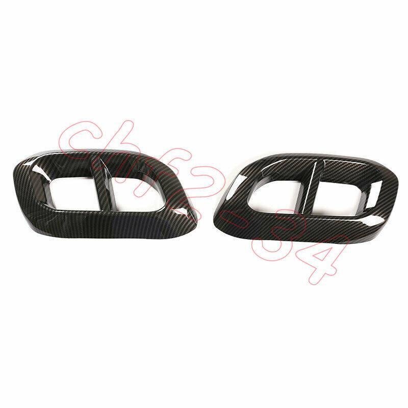Carbon Fiber Rear Exhaust Muffler Tip Tail Pipe 2pcs for Benz GLE GLS 2020-2022